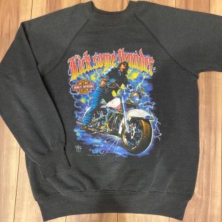 ハーレーダビッドソン(Harley Davidson)の80's HARLEY-DAVIDSON スエット バセットウォーカー社製(スウェット)