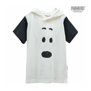 スヌーピー(SNOOPY)の【新品タグ付】スヌーピー なりきり フードつきＴシャツ 120(衣装)