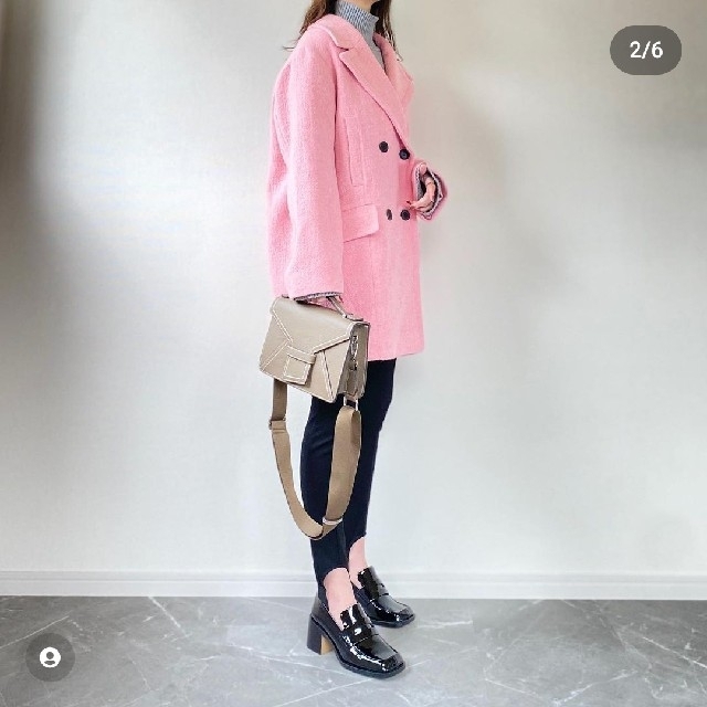 新品☆ZARA ザラ ダブルジャケット pink S