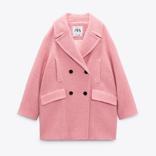 新品☆ZARA ザラ ダブルジャケット pink S