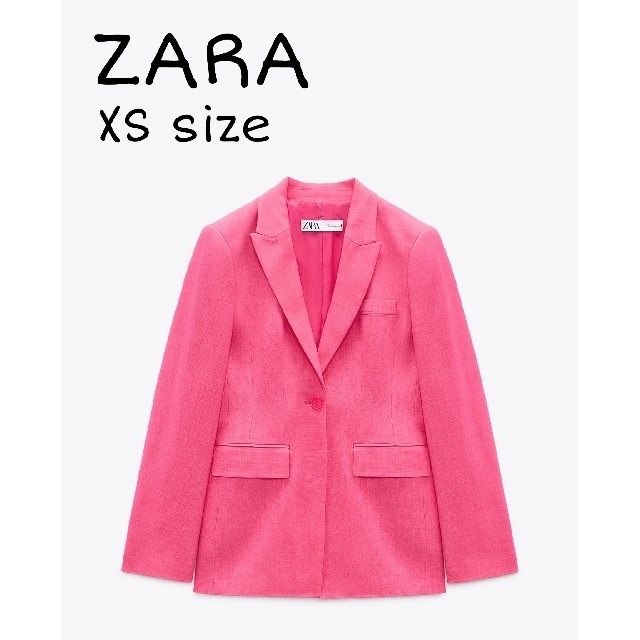 ZARA - ZARA テーラードブレザー XSサイズ ピンクの通販 by dress_me_up's shop｜ザラならラクマ