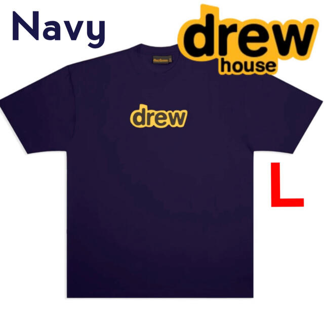 LサイズL 新品 本物  Tシャツdrew houseドリューハウス 紺 ネイビー