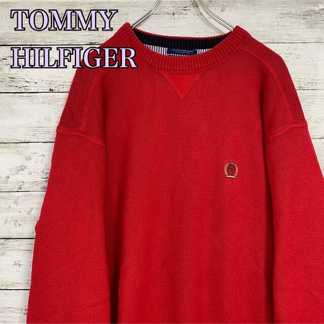TOMMY HILFIGER(トミーヒルフィガー)のTOMMY HILFIGER トミーヒルフィガー　ニット　セーター　一点物　刺繍 メンズのトップス(ニット/セーター)の商品写真