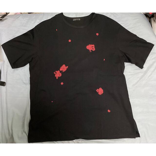 約74cm袖丈美品　LAD MUSICIAN フラワー プリント　ビッグ Tシャツ　サイズ44