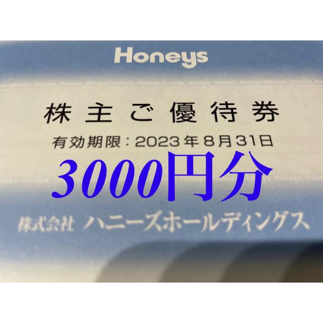 HONEYS(ハニーズ)のハニーズ　株主優待 チケットの優待券/割引券(ショッピング)の商品写真