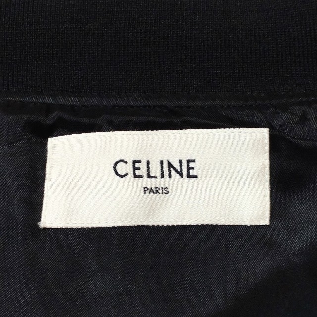 超美品 CELINE - celine /セリーヌ21SS テディジャケト バックロゴ ナイロンジャケット 期間限定●CELINEセリーヌレオパード柄ナイロンジャケットXS新品エディ期