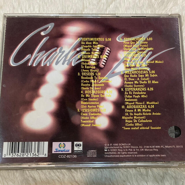 Charlie Zaa sentimentos ラテンCD エンタメ/ホビーのCD(ワールドミュージック)の商品写真