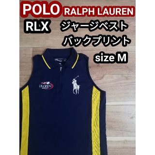 ポロラルフローレン(POLO RALPH LAUREN)のPOLO ラルフローレン 袖無し ポロシャツ ベスト ゴルフウェア ネイビー M(ベスト/ジレ)