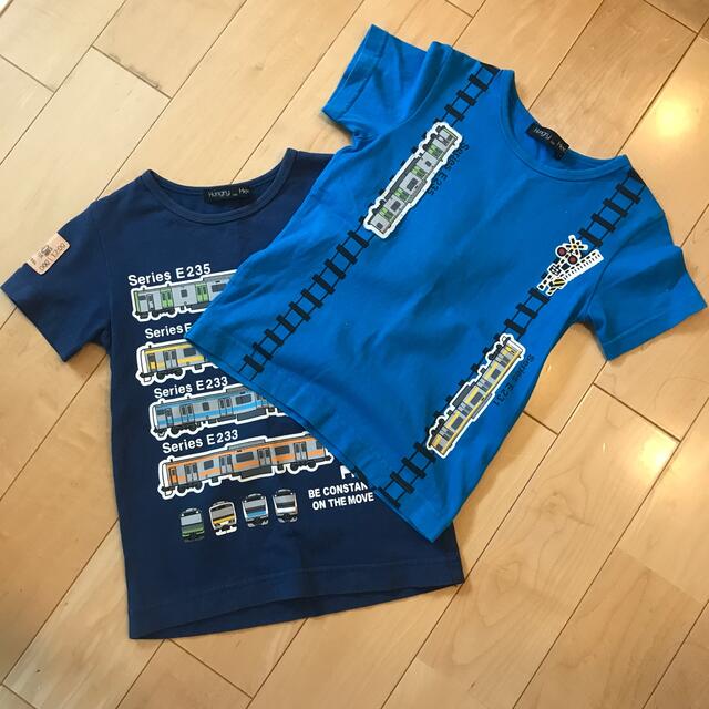 幼児　鉄道Tシャツ2枚セット　110 キッズ/ベビー/マタニティのキッズ服男の子用(90cm~)(Tシャツ/カットソー)の商品写真