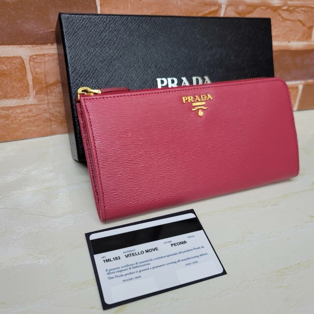 新品未使用PRADA☆鑑定済☆サフィアーノ PEONIA ミニ プラダ財布