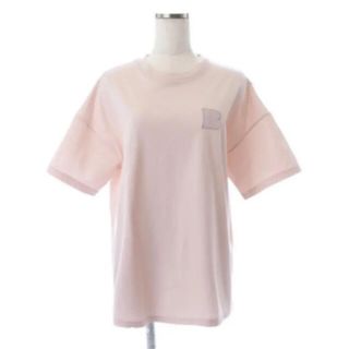 オブリ(OBLI)の【OBLI オブリ】ロゴ　ワッペン　Tシャツ　B ピンク　(Tシャツ(半袖/袖なし))