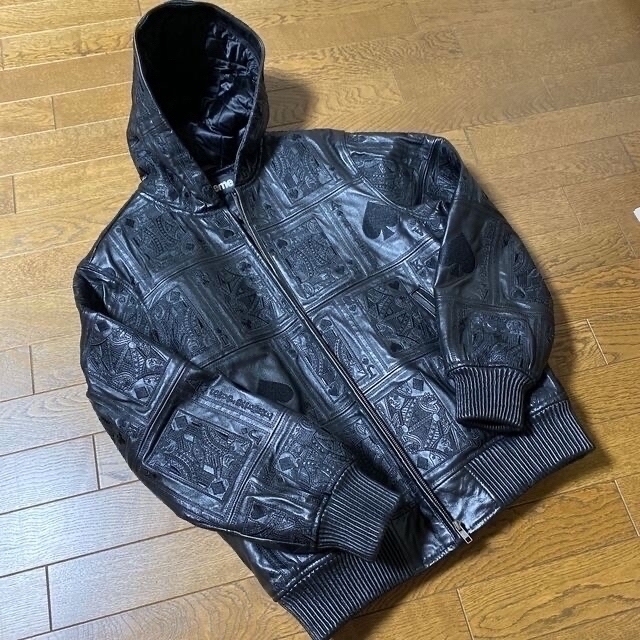 最高傑作Court Cards hooded LeatherJacket (s) 大人の上質 www.gold