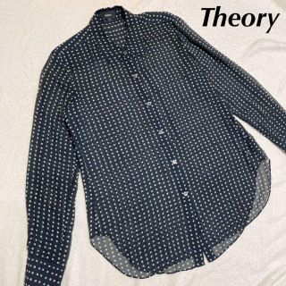 【美品】Theory　シルクブラウス　シルク100%　 とろみ 　シャツ　絹