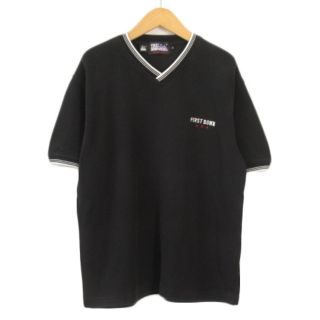 ファーストダウン(FIRST DOWN)のファーストダウン FIRST DOWN カットソー ニット Vネック 半袖 M(Tシャツ/カットソー(半袖/袖なし))