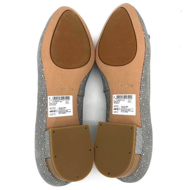 【極美品】Clarks クラークス ドット柄 リボン パンプス グレー