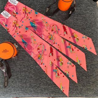 HERMES エルメス ツイリー パリジェンヌ ピンク 2本セット | www