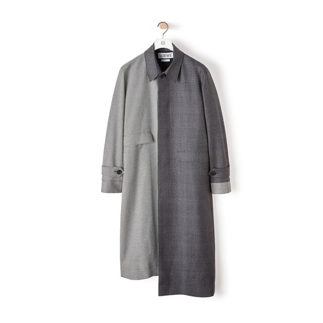 ロエベ LOEWE ロングコート アシンメトリー 44 イタリア製 ステン