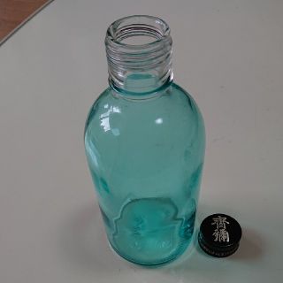 ◇希少◇ 当時物 綺麗な青水色 薬品瓶 ガラス瓶【洗浄清掃済】1個