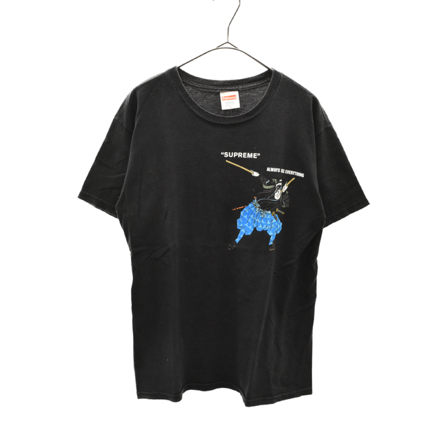 SUPREME シュプリーム 12AW Musashi Tee 宮本武蔵 フロントデザイン 侍 Tシャツ 半袖 ブラック