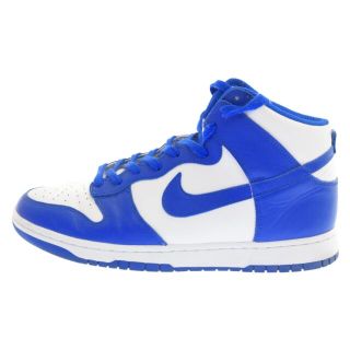 ナイキ(NIKE)のNIKE ナイキ DUNK HIGH RETRO GAME ROYAL ダンクハイ ゲームロイヤル レザーハイカットスニーカー ホワイト/ブルー US12/30cm DD1399-102(スニーカー)