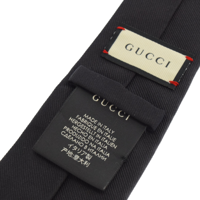 Gucci(グッチ)のGUCCI グッチ キングスネークアンダーノットシルクネクタイ ブラック インテリア/住まい/日用品の文房具(その他)の商品写真