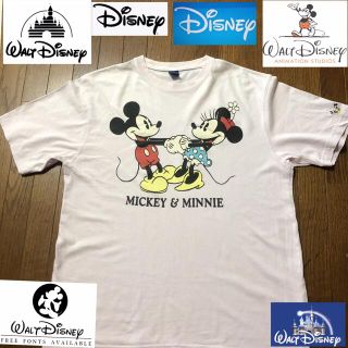 ディズニー(Disney)のディズニー　ミッキー＆ミニー　プリントTシャツ(Tシャツ/カットソー(半袖/袖なし))