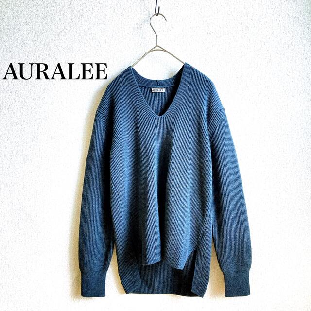 人気の贈り物が 美品✨AURALEE オーラリー ウールカシミヤVニット