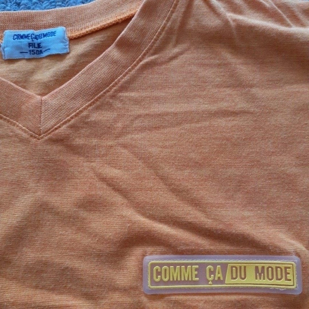 COMME CA DU MODE(コムサデモード)の140　(150)　2枚セット　まとめ　男の子　半袖　Tシャツ　トップスオレンジ キッズ/ベビー/マタニティのキッズ服男の子用(90cm~)(Tシャツ/カットソー)の商品写真