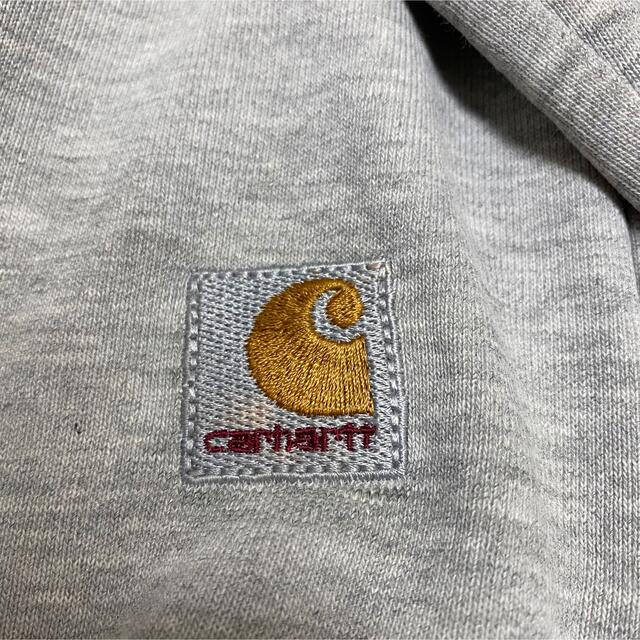 【レア】carhartt カーハート　スウェット　ハーフジップ　刺繍　ゆるだぼ