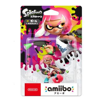 【新品】スプラトゥーン amiibo ガール(ネオンピンク)(その他)