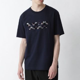 ブラックレーベルクレストブリッジ(BLACK LABEL CRESTBRIDGE)の【新品】ブラックレーベルクレストブリッジ　Tシャツ　バーバリー　紺　L　特殊刺繍(Tシャツ/カットソー(半袖/袖なし))