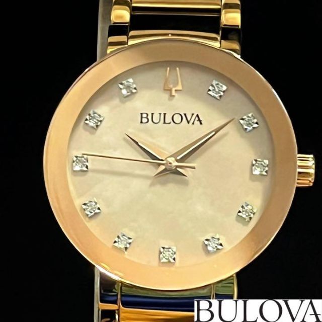 【展示品特価】BULOVA/ブローバ/レディース腕時計/お洒落/ローズゴールド色
