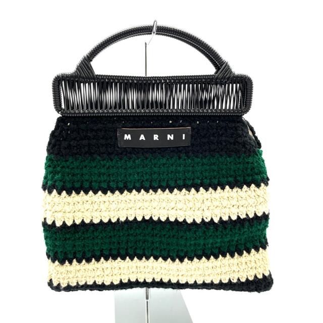 Marni(マルニ)のマルニ　マーケット クロシェ ウール フレーム バッグ　グリーン　正規品 レディースのバッグ(ハンドバッグ)の商品写真