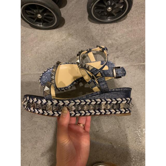 正規品/極美品】ルブタン Louboutinサンダル デニム 35 | www.jarussi