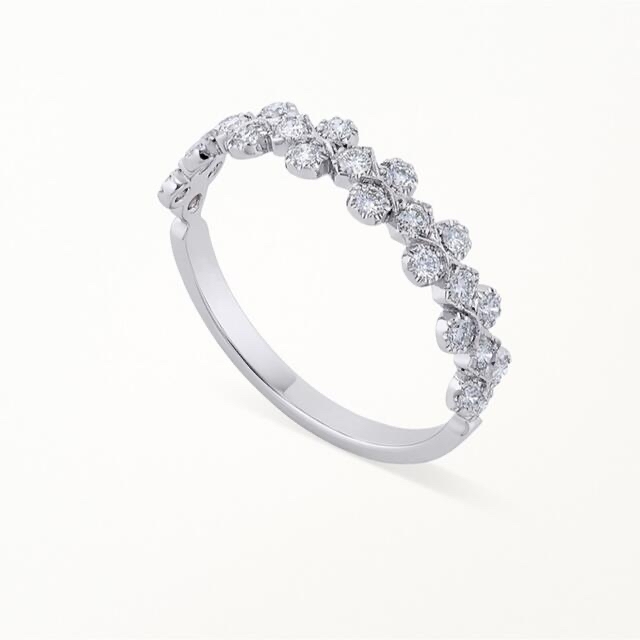 AHKAH アーカー 天然ダイヤリング K18YG D0.15ct 8.5号vl-