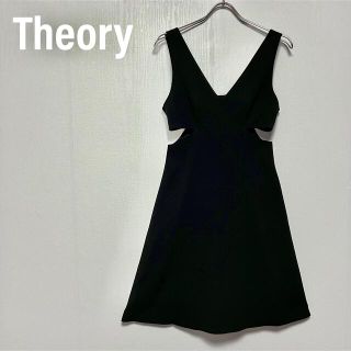 セオリー(theory)の【美品】theory セオリー　ドレス　ドレスワンピース　膝丈　フレアスカート(ひざ丈ワンピース)