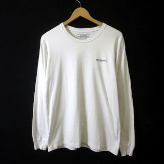 ネイバーフッド(NEIGHBORHOOD)のネイバーフッド Tシャツ ロンT ロゴ プリント コットン長袖 S 白 ホワイト(Tシャツ/カットソー(七分/長袖))