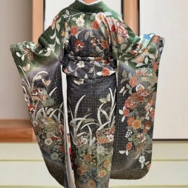 2枚で送料無料 《トールサイズ》豪華 古典柄 振袖 身丈170㎝ - 通販