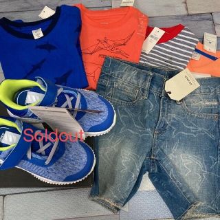 ベビーギャップ(babyGAP)の最終値下げ‼️新品5点‼️babygap 男の子　Tシャツハーフパンツセット(Tシャツ/カットソー)