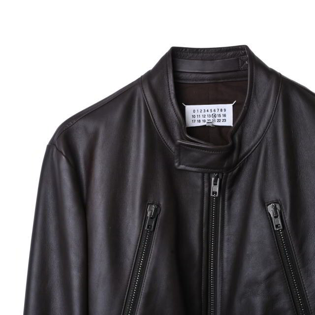 Maison Margiela 八の字 5ジップ レザー ライダース ジャケット