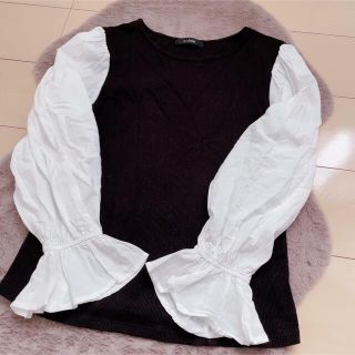 ダブルクローゼット(w closet)の着画あり ダブルクローゼット 今期 長袖シャツTシャツ(Tシャツ(長袖/七分))