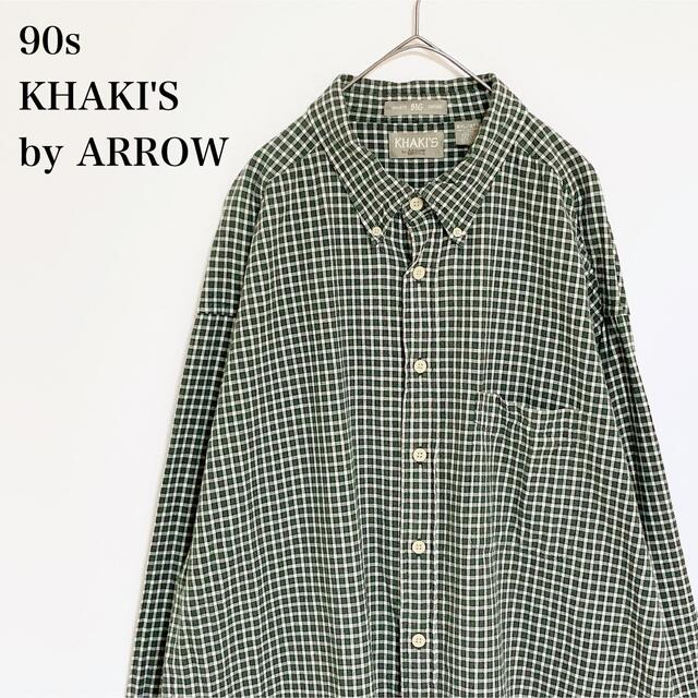 90s KHAKI'S by ARROW check L/S shirt 2XL