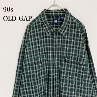 ギャップ(GAP)の90s OLD GAP check L/S shirt XXL(シャツ)