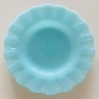 パイレックス(Pyrex)のオールドパイレックス カナダ　デザートプレート　ロビンズエッグブルー(食器)