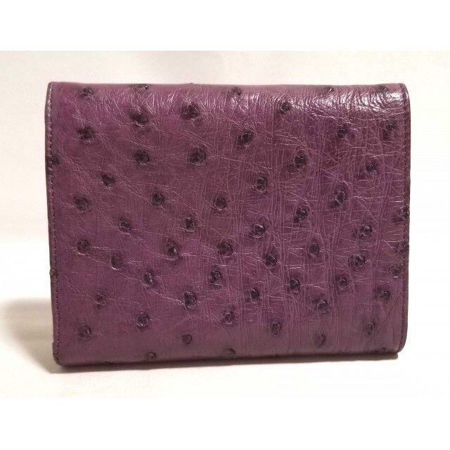 PRADA - 美品 プラダ 財布 三つ折り オーストリッチ レザー 三 PRADA - 美品 プラダ 財布 三つ折り オーストリッチ レザー 三