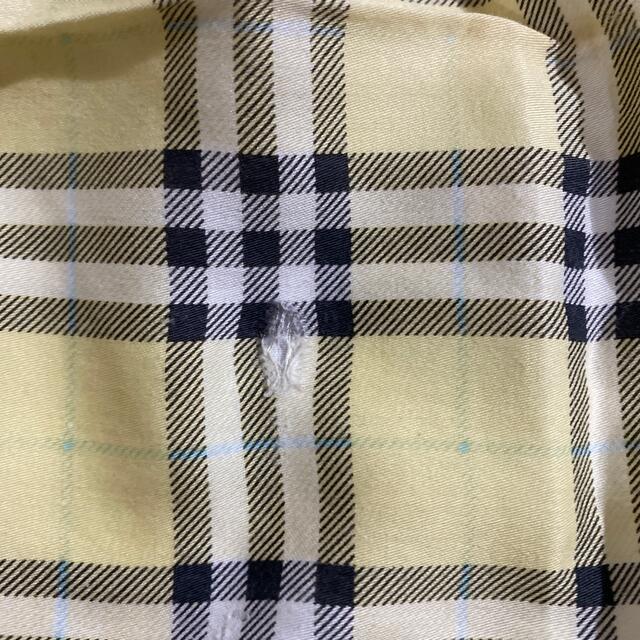 BURBERRY(バーバリー)のBurberrys ハンカチ　中古品　イエローチェック　#2182 レディースのファッション小物(ハンカチ)の商品写真