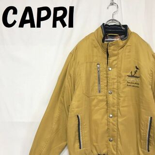 【人気】CAPRI ジャケット ジャンパー 内側総柄 イエロー サイズ46(ブルゾン)