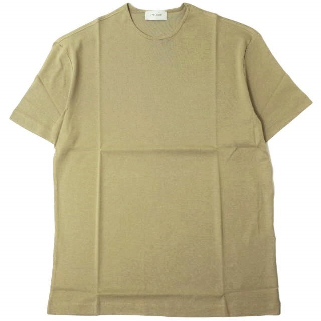 LEMAIRE ルメール 22SS FINE RIB T-SHIRT ファインリブTシャツ M221 JE306 LJ060 S CAMEL 半袖 クルーネック カットソー トップス【新古品】【LEMAIRE】約51cm袖丈