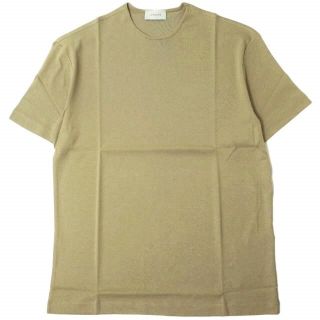 ルメール(LEMAIRE)のLEMAIRE ルメール 22SS FINE RIB T-SHIRT ファインリブTシャツ M221 JE306 LJ060 S CAMEL 半袖 クルーネック カットソー トップス【新古品】【中古】【LEMAIRE】(Tシャツ/カットソー(半袖/袖なし))