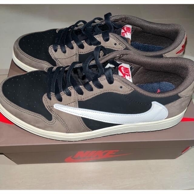 送料無料 NIKE - nike travis scott air jordan 1 low 1st スニーカー